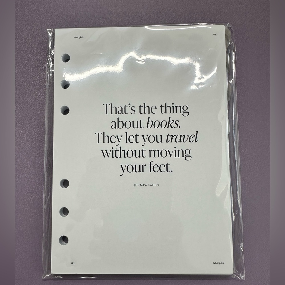 Cloth & Paper Booklovers Planner Inserts